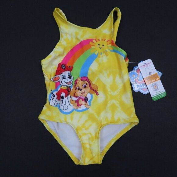 Paw Patrol 12M Baby Girls One Piece Swimsuit Puppy Dog Rainbow Nickelodeon NEW - Picture 1 of 8